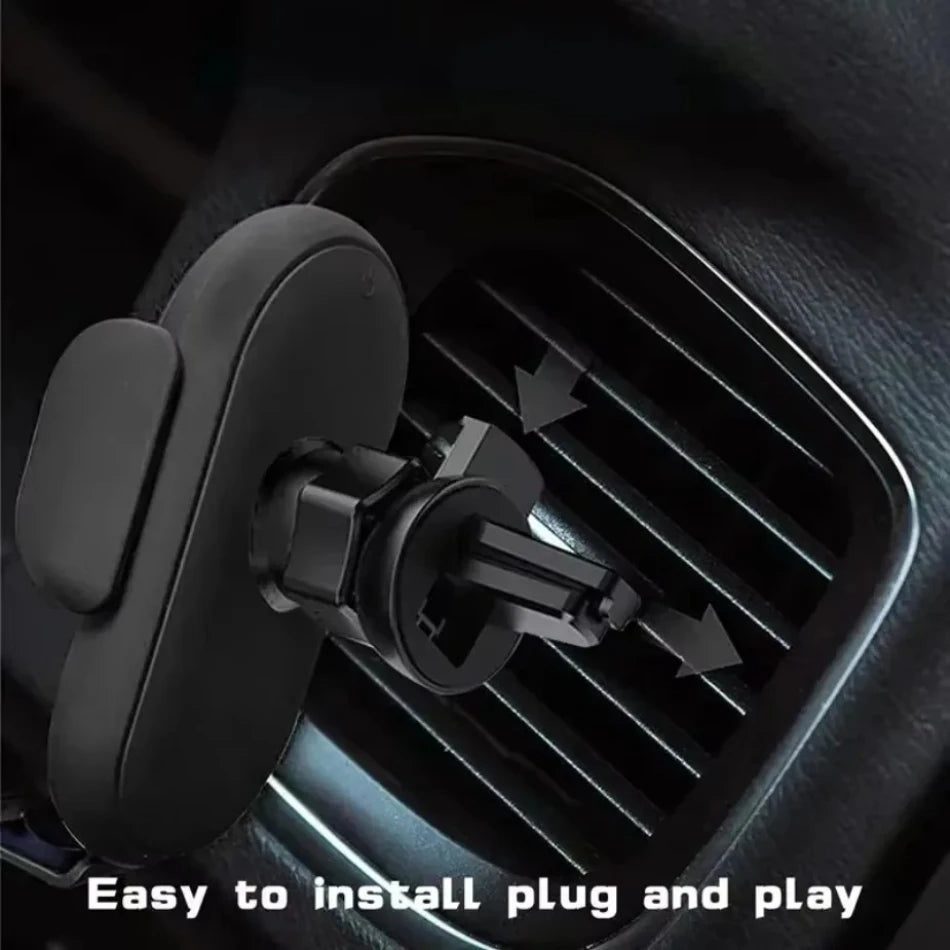 360° Rotatable Infrared Induction Fashion Mount Fast Car Wireless Charger Stand for iPhone 16 15 14 Pro Max Samsung Galaxy S24