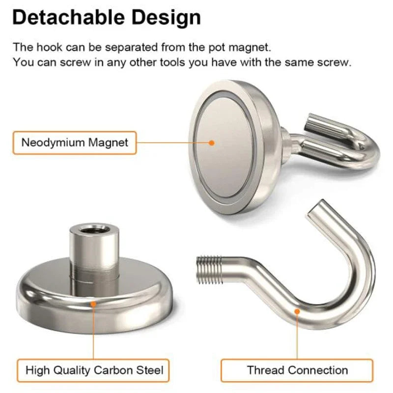 E10/12/16/32mm Strong Magnetic Hooks Multi-Purpose Storage Home Kitchen Bar Storage Key Storage Hooks Bathroom Hangers