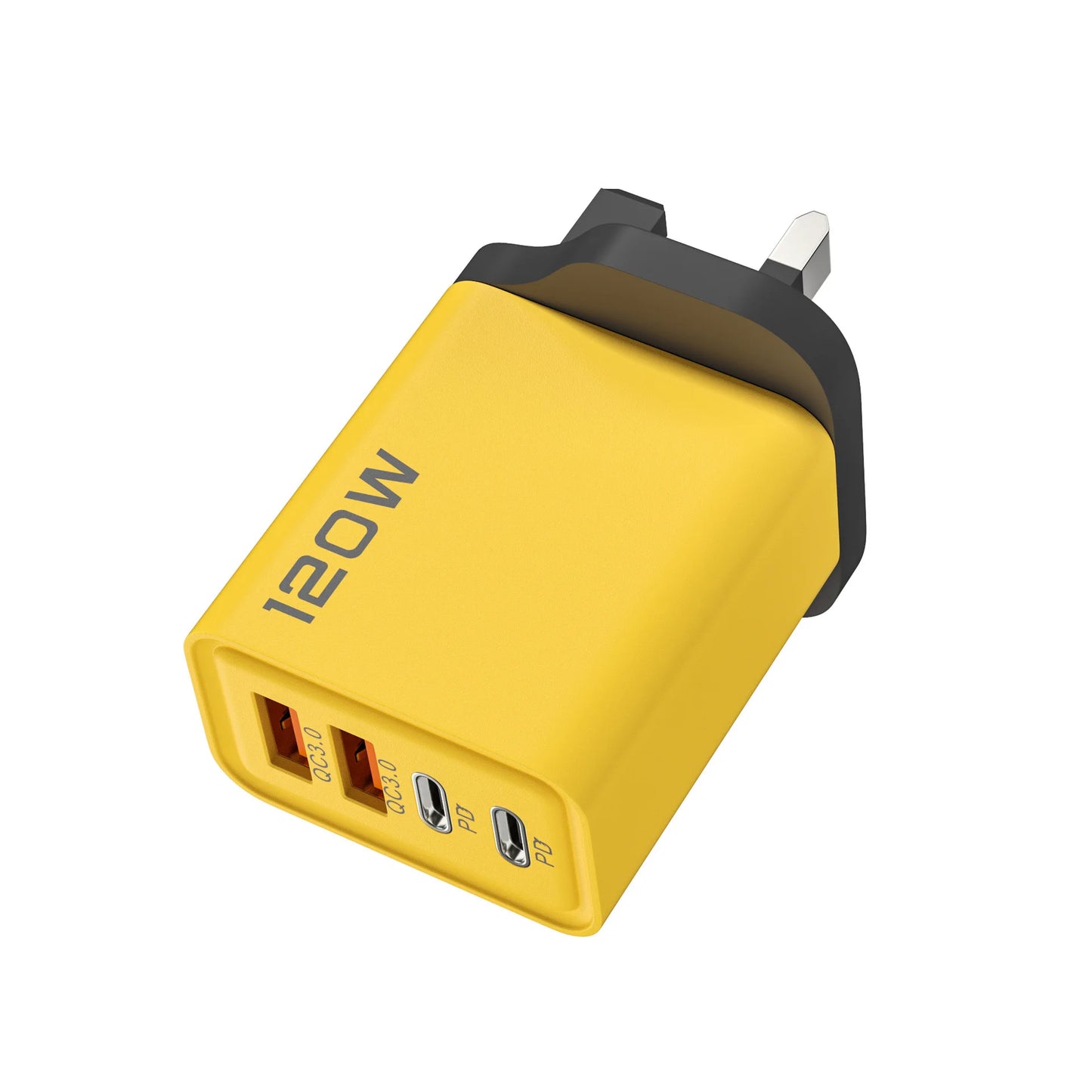 Total 120W 4 Ports USB Charger PD Type C Fast Charging Mobile Phone Adapter For iPhone Samsung Xiaomi Huawei QC 3.0 Wall Charger