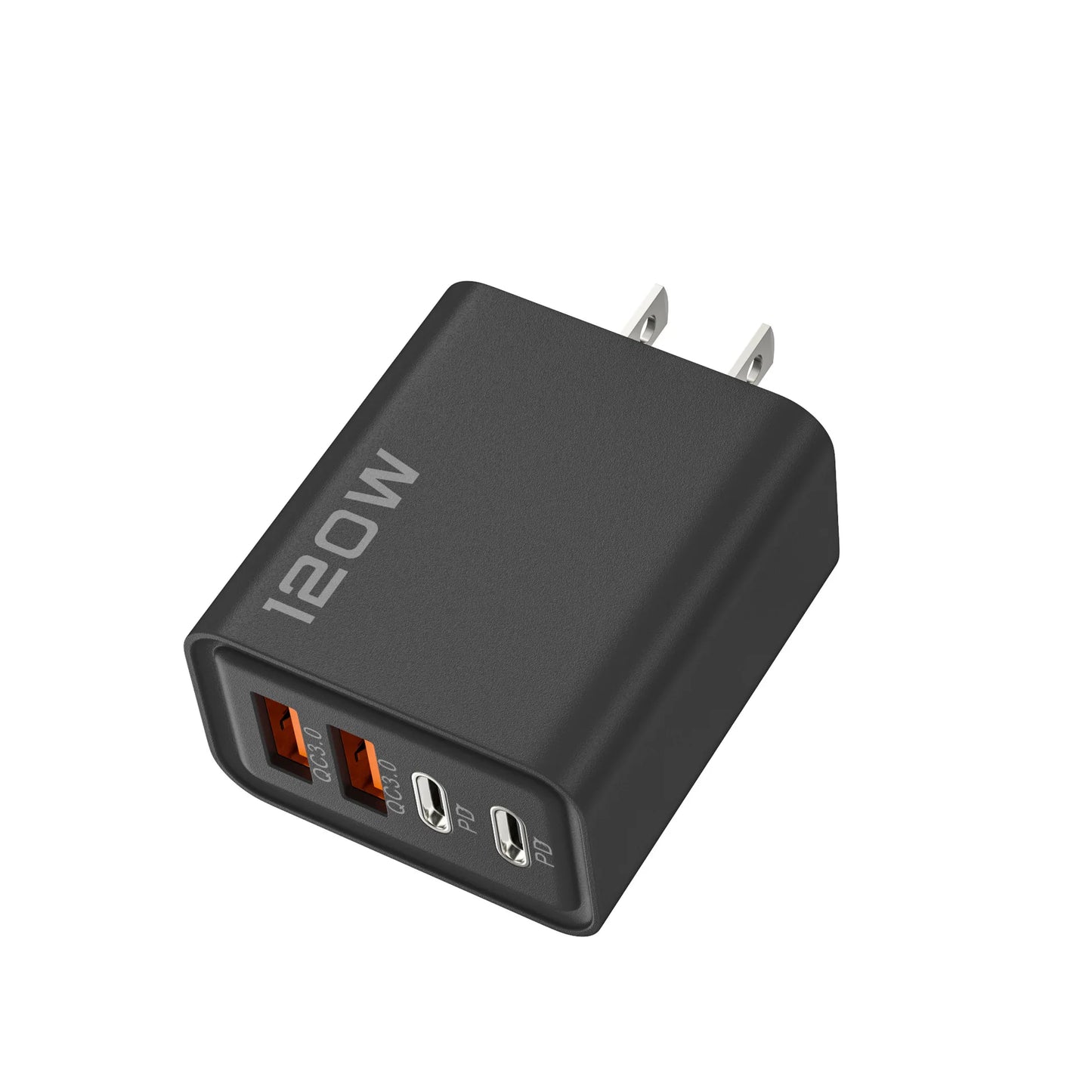 Total 120W 4 Ports USB Charger PD Type C Fast Charging Mobile Phone Adapter For iPhone Samsung Xiaomi Huawei QC 3.0 Wall Charger