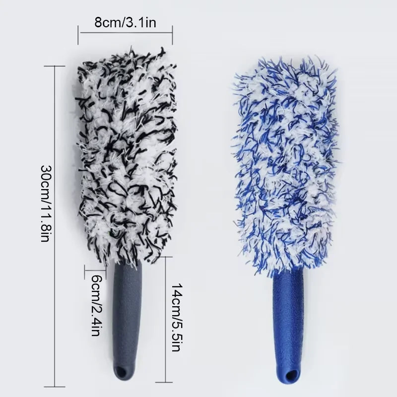 Car Cleaning Brush Car Cleaning Wheel Brush Portable Plush Tire and Rim Car Care Accessories Multifunctional Brush Tool Car Care