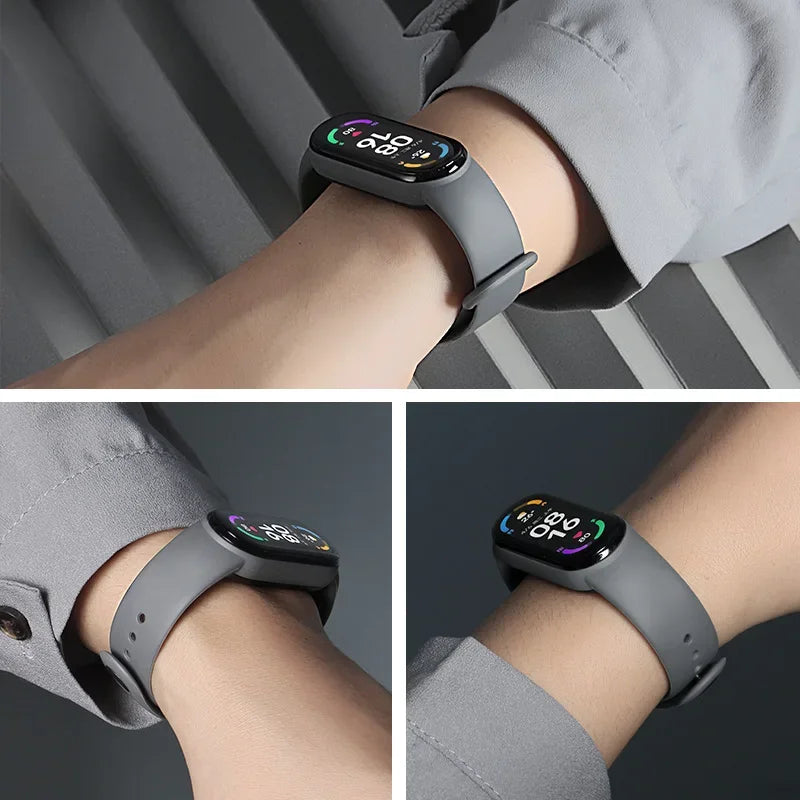 official Silicone Strap For Xiaomi Mi Band 4 5 6 7 Bracelet Sport Watch Wristband Miband4 miband7 Correa Mi band 3 4 5 6 7 Band