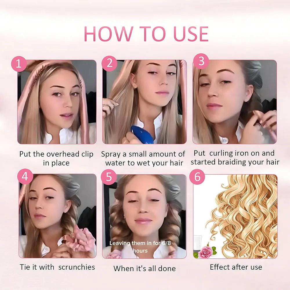 Foam Heatless Curling Iron Sleep Curling Iron Sponge Curly Hair Long Hair Curling Iron Set