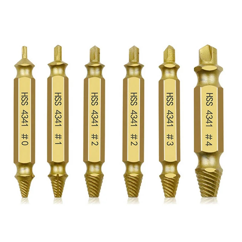 Damaged Screw Extractor Set HSS Drill Bit Stripped Broken Remover Small Easily Quickly Take Out Kit Easy Demolition Power Tools