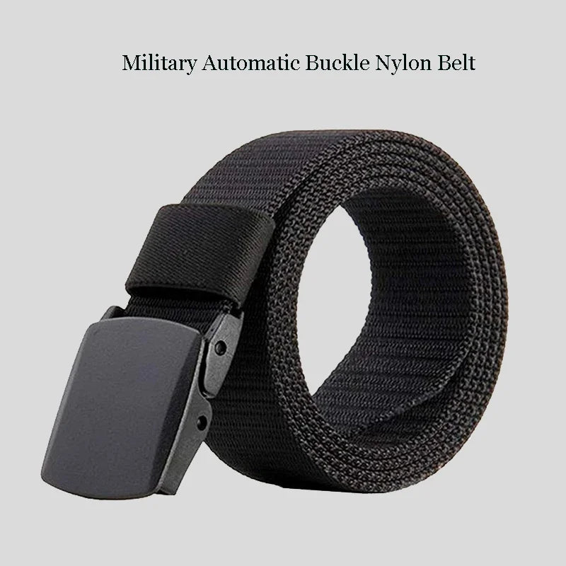 Unisex Plus size LONG 170 160 150 140 130 120 110cm Military Automatic Buckle Nylon Belt Men Women Outdoor Tactical Canvas Belt