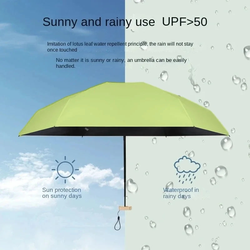 Xiaomi UPF50+ Umbrella Mini Pocket Sun Shade Umbrella Portable Vinyl Folding Rain Travel Umbrella UV Protection Parasol Capsule