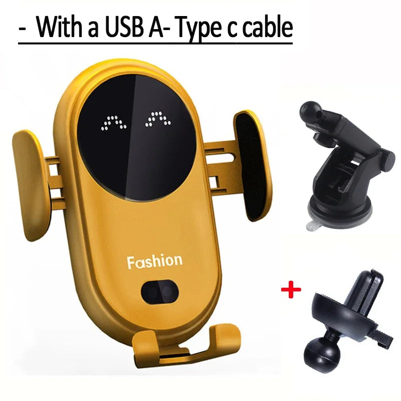 30W Wireless Charger Car Mount for Air Vent Mount Car Phone Holder Rotating Intelligent Infrared Fast Wireless Charging Charger