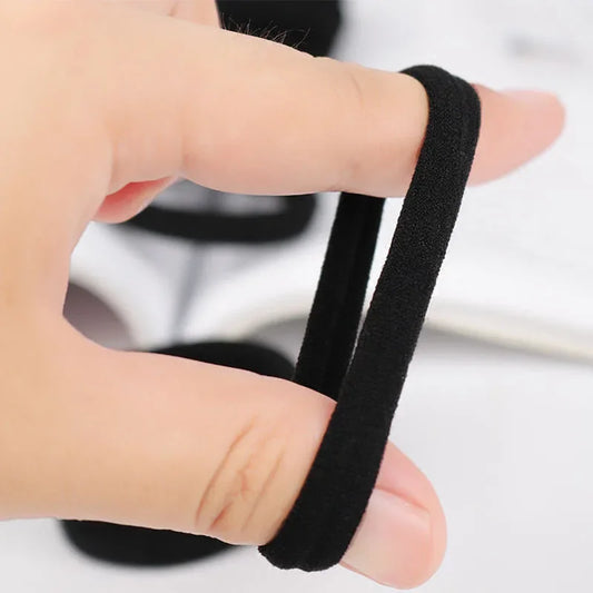 50/100/500/1000 pieces 4 cm black large nylon soft elastic band hair rope without damaging the horsetail women's tie accessory