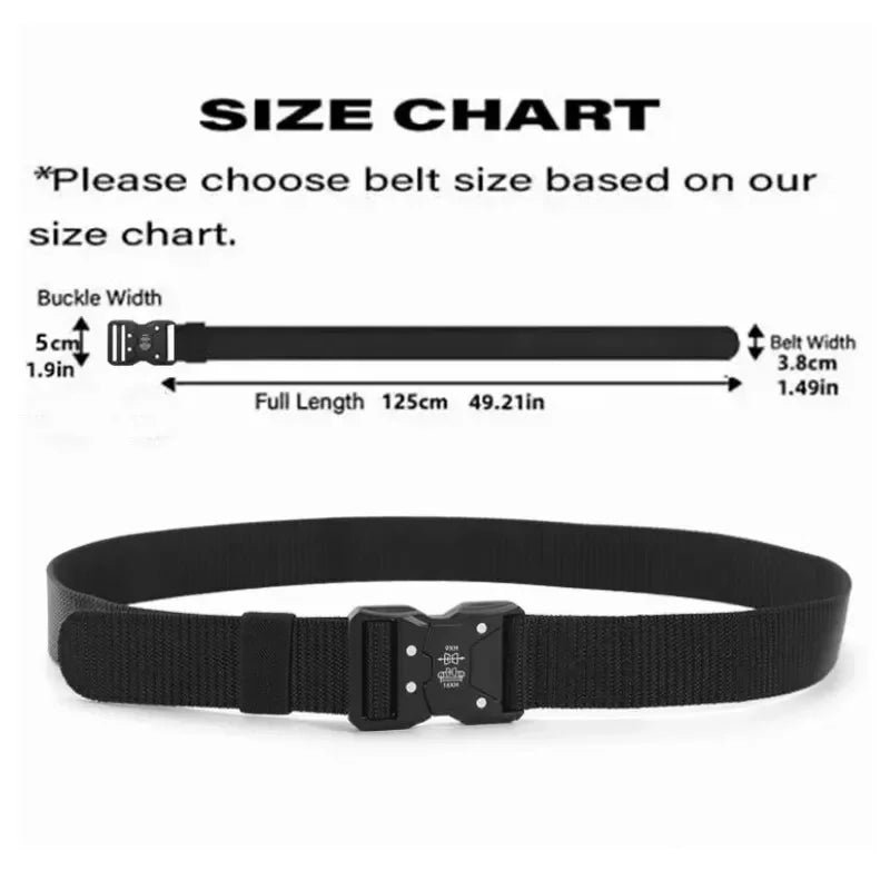 High Quality Men Belt Outdoor Work Training Belt Woven Belt Canvas Multi Function Belt Denim Belt
