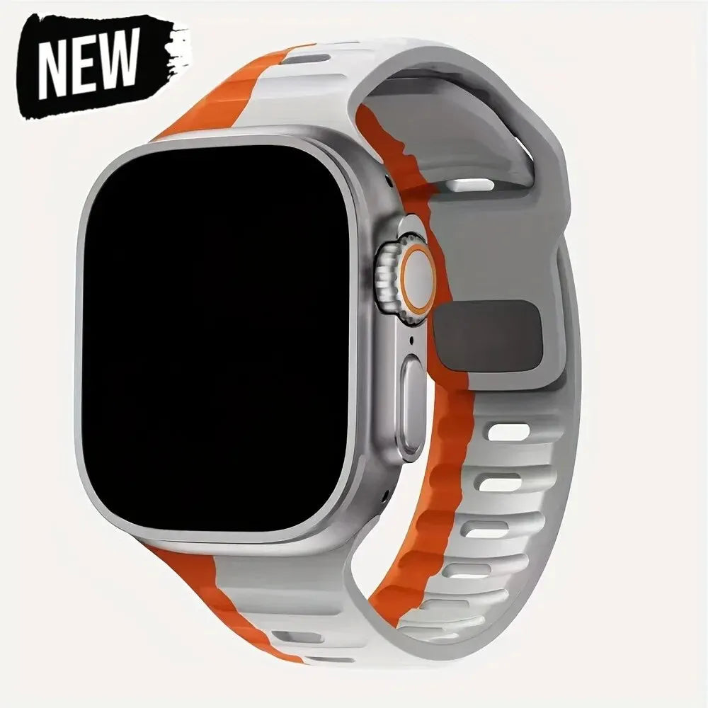Soft Silicone Strap For Apple Watch Band Ultra 49mm 44mm 45mm 42mm 41mm 42mm 38mm Sport Watchband IWatch Serise 9 8 7 6 Bracelet