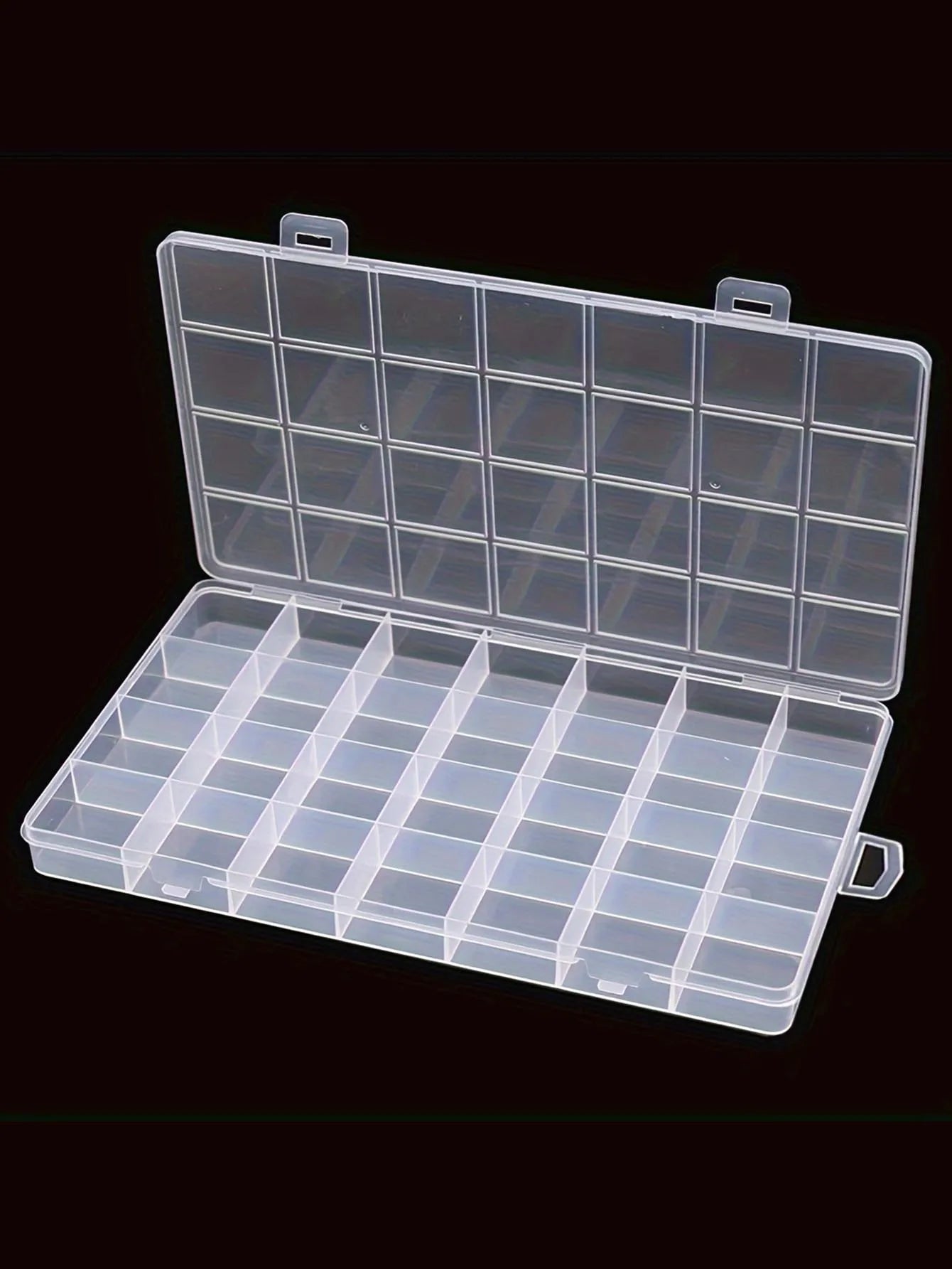Transparent Storage Container Jewelry Box Clear Plastic Organizer Box Empty Earring Storage Organizer Display Case for Beads