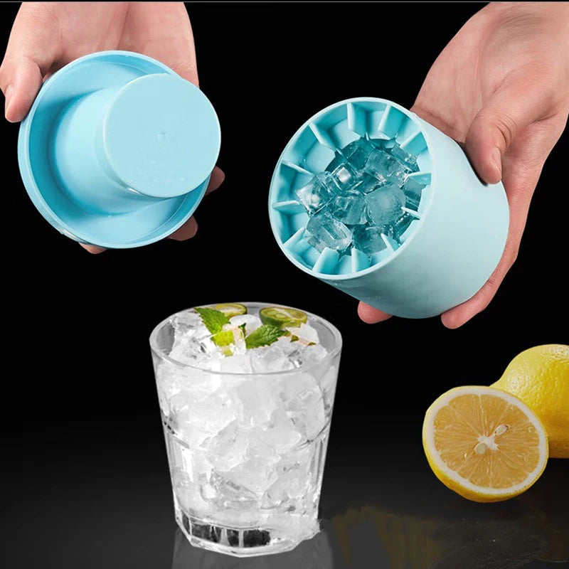 Silicone Ice Cube Mold Round Ice Bucket Summer Homemade DIY Refrigerator Freeze Ice Maker Creative Ice Cube Mold Barware Tools