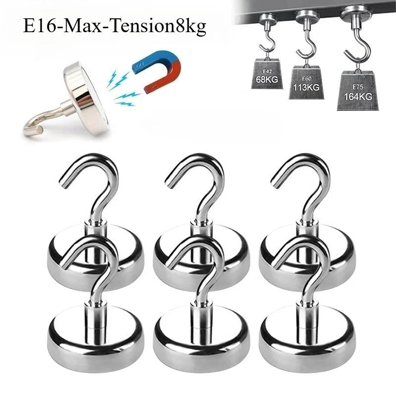 40PCS Strong Magnetic Hooks Multi-Purpose Storage Hooks Home Kitchen Bar Storage Hooks Key Storage Hooks Bathroom Hangers