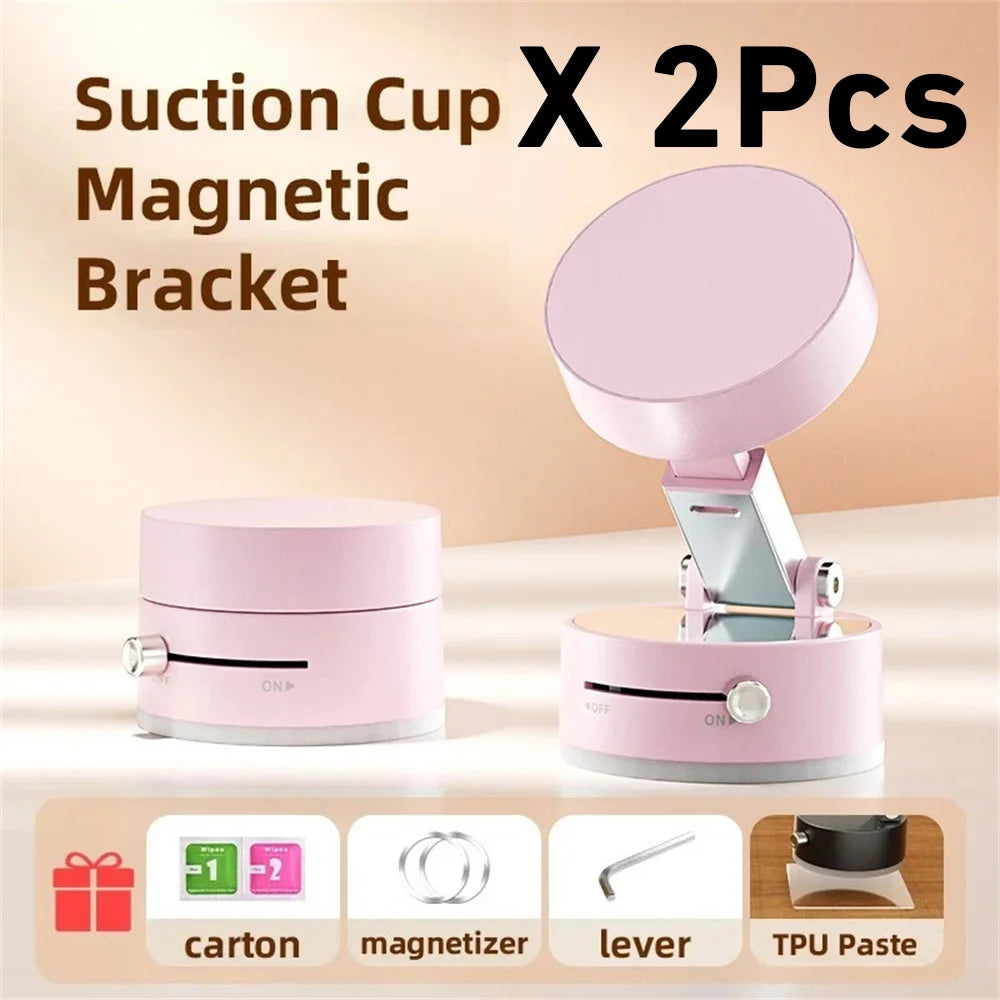 Car Mobile Phone Holder Magnetic 2025 New Suction Cup Vacuum Adsorption Car Special Navigation Fixed Mobile Phone Holder