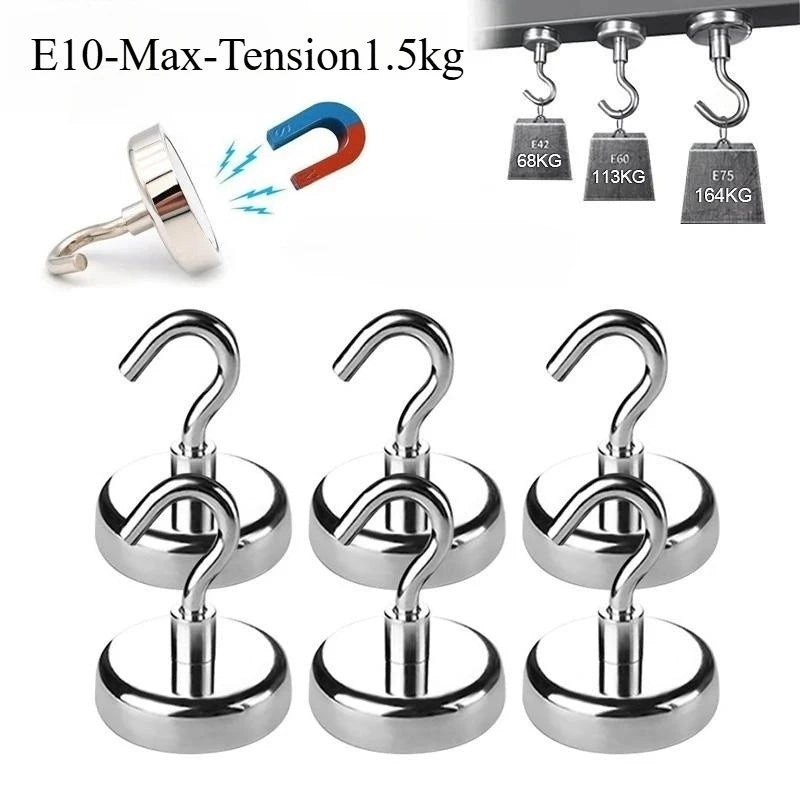 40PCS Strong Magnetic Hooks Multi-Purpose Storage Hooks Home Kitchen Bar Storage Hooks Key Storage Hooks Bathroom Hangers