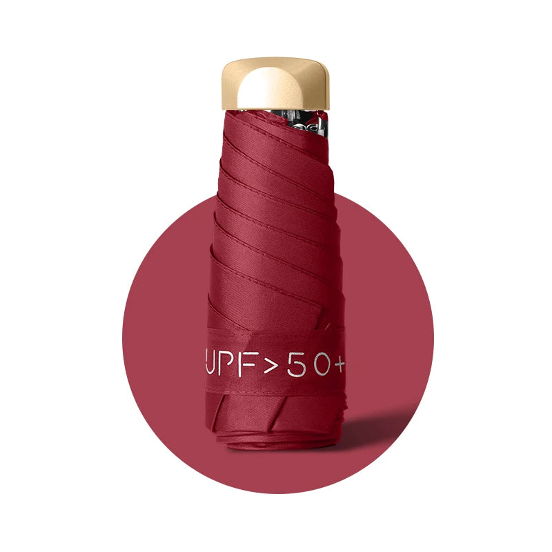 1Pc 55% Off Mini Sun Umbrella Pocket Rain Umbrella Vinyl Folding UV Ultraviolet Protection Sun Shade Pocket Parasol Capsule