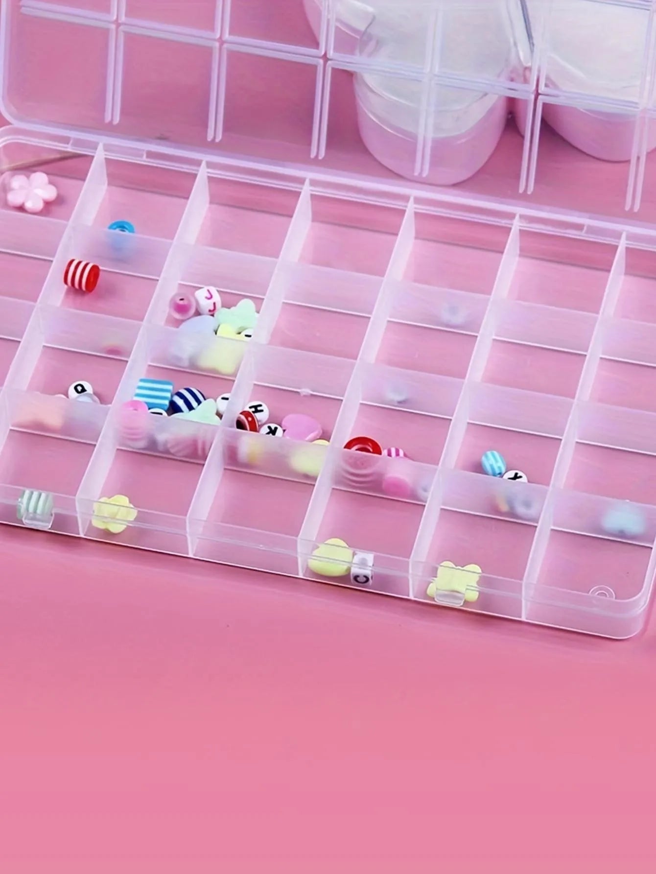 Transparent Storage Container Jewelry Box Clear Plastic Organizer Box Empty Earring Storage Organizer Display Case for Beads